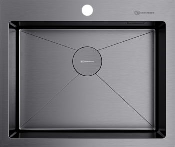 Фото товара: Omoikiri Akisame 59-GM, мойка, нержавеющая сталь/вороненая сталь