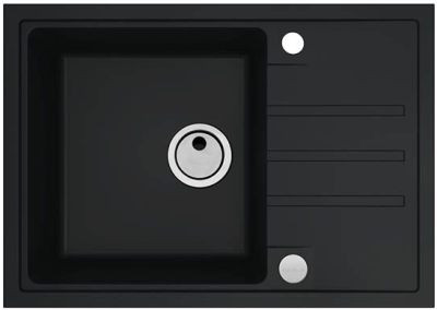 ALVEUS INTERMEZZO 40 GRANITAL G90, мойка, гранит, темно-черный (в комплекте с сифоном 1117292)