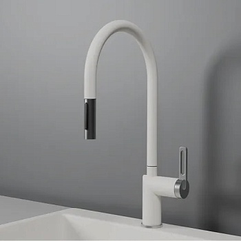 Фото товара: GRANULA 8172 смеситель, гранит, арктик (белый)