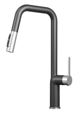 Детальное фото товара: GRANULA 9011 смеситель, нержавеющая сталь, шварц