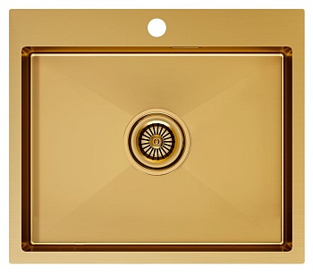 Фото товара: Paulmark KRONER 59, мойка, нержавеющая сталь, брашированное золото