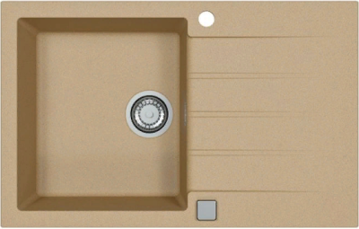 ALVEUS GRANITAL CADIT 20 BEIGE - G55, мойка, гранит, бежевый (в комплекте с сифоном 1132823)