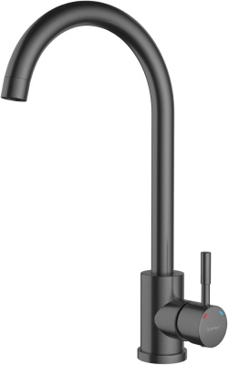 Детальное фото товара: GranFest GF-Z-5410 PVD, смеситель, нержавеющая сталь, графит