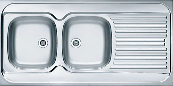 Фото товара: ALVEUS CLASSIC 100 NAT-60, мойка, нержавеющая сталь, левая (в комплекте с сифоном 1071240)