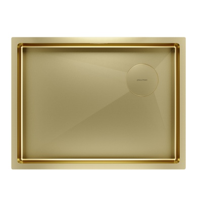 Paulmark NEXT-SKEW 58 UNI, мойка, нержавеющая сталь, брашированное золото