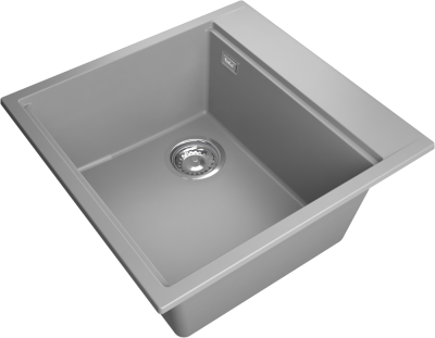 Детальное фото товара: Rivelato TESORO TR-505-L grigio metallizz мойка, гранит, серый металлик