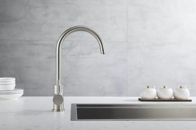 Paulmark ESSEN, смеситель, брашированная сталь Детальное фото товара: Paulmark ESSEN, смеситель, брашированная сталь