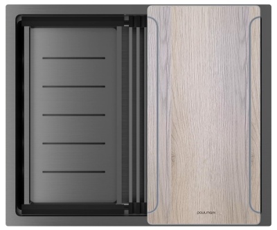 Paulmark NEXT-MULTI SINK 54 UNI, мойка, нержавеющая сталь, вороненая сталь