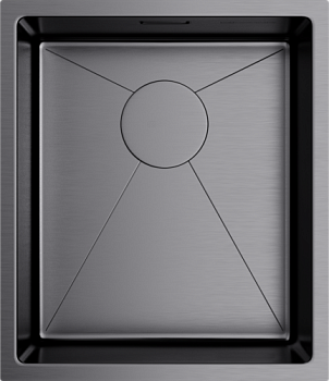 Фото товара: Omoikiri Taki 38-U/IF-GM, мойка, нержавеющая сталь/вороненая сталь