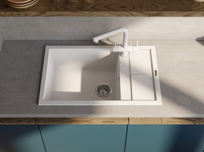 Детальное фото товара: Omoikiri Sumi 78A-LB-WG, мойка, керамика, ветреный зеленый