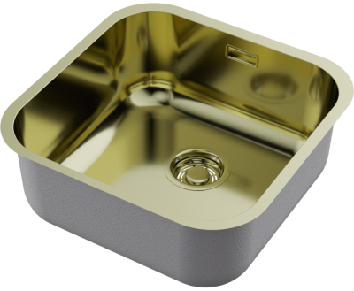 Детальное фото товара: Omoikiri Omi 44-U/I-LG, мойка, нержавеющая сталь/ светлое золото