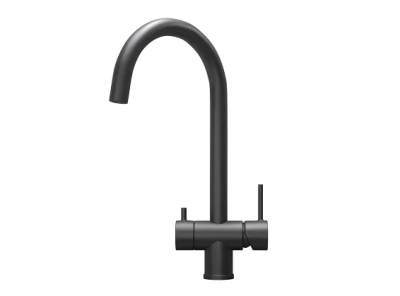 GRANULA 7104 смеситель, нержавеющая сталь, черный матовый