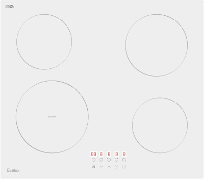 Evelux HEI 641 W Фото товара: Evelux HEI 641 W индукционная поверхность