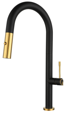 Rivelato ASTI 3972500 antracite/oro, смеситель, гранит, антрацит/золото