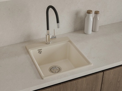 Детальное фото товара: GranFest LEVEL GF-LV-420, мойка, мрамор, топаз