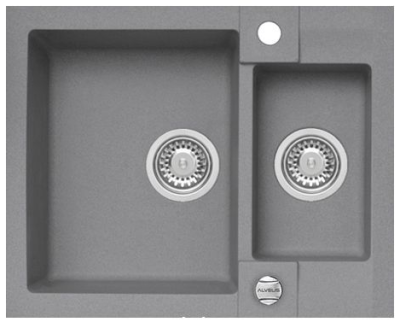ALVEUS ROCK 80 GRANITAL CONCRETE-G81, мойка, гранит, серый (в комп.с сифоном 1105299)
