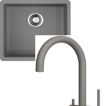 Фото товара: Omoikiri Kata 44-U-GR + Yamada-P-GR leningrad grey