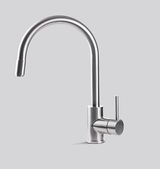 Фото товара: Falmec PURE STEEL ROUND, смеситель, нержавеющая сталь