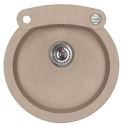 ALVEUS ROLL 10 GRANITAL BEIGE-G55, мойка, гранит, бежевый (в комплекте с сифоном 1105296)