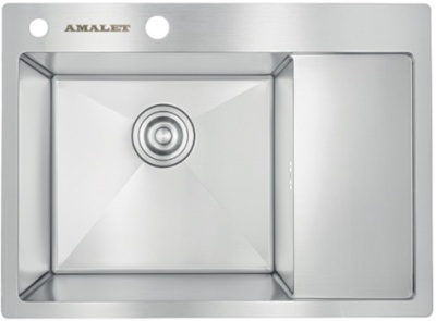 AMALET 6548L-STR-ST, мойка, нержавеющая сталь, сатин
