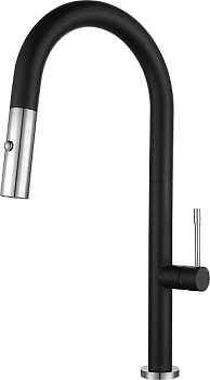 Фото товара: Rivelato ASTI 3972500 antracite/cromo, смеситель, гранит, антрацит/хром