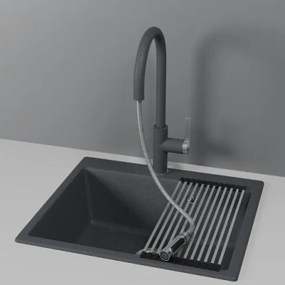 Детальное фото товара: GRANULA 8168 смеситель, гранит, графит