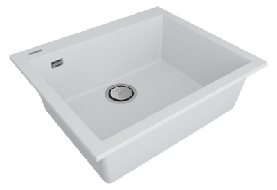 Paulmark DECORATION 60, мойка, гранит, белый Детальное фото товара: Paulmark DECORATION 60, мойка, гранит, белый