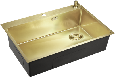 Фото товара: Emar EMB-660(TOP) PVD Matt Golden, мойка, нержавеющая сталь, матовое золото
