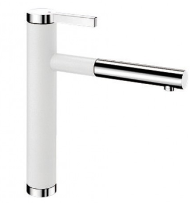 Blanco Linee-S, смеситель, хром/гранит, белый