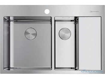 Фото товара: Omoikiri Akisame 78-2-IN-L, мойка, нержавеющая сталь, чаша слева