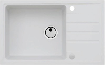 Детальное фото товара: ALVEUS INTERMEZZO 130 GRANITAL ARCTIC - G11, мойка, гранит, белый (в комплекте с сифоном 1117292)