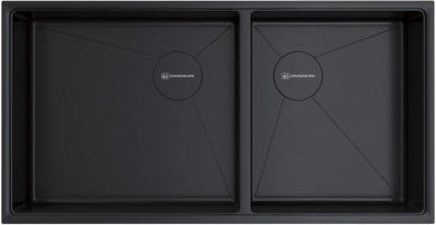 Детальное фото товара: Omoikiri Taki 85-2-LB-U/IF-GB Side, мойка, нержавеющая сталь/графит