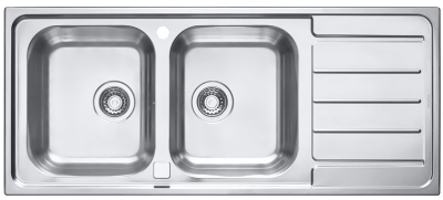 ALVEUS LINE MAXIM 100 SAT 90, мойка, нержавеющая сталь (в компл.с сифоном 1127257)