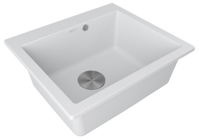 Paulmark KANTE 60, мойка, гранит, белый Детальное фото товара: Paulmark KANTE 60, мойка, гранит, белый