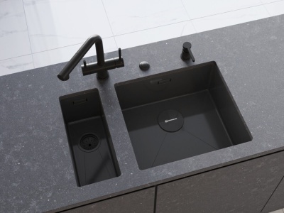 Детальное фото товара: Omoikiri Taki 49-U/IF-GM, мойка, нержавеющая сталь/вороненая сталь 