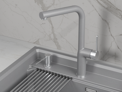 Детальное фото товара: GRANULA 9502 смеситель, гранит, алюминиум