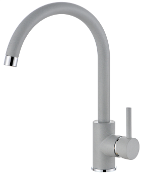 Фото товара: ALVEUS GENESIS KATI G81 CONCRETE, смеситель, гранит, серый