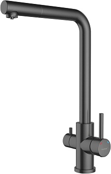 Фото товара: GranFest GF-Z-5421, смеситель, нержавеющая сталь, PVD графит