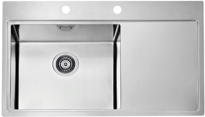 Детальное фото товара: ALVEUS PURE 50L KMB-90, мойка, нержавеющая сталь, левая (в комплекте с сифоном 1127252)