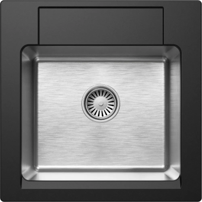Tolero Twist TTS-500, мойка, гранит/нержавеющая сталь, уголь