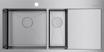 Фото товара: Omoikiri Akisame 100-2-IN-L, мойка, нержавеющая сталь, чаша слева