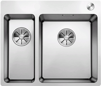 Фото товара: Blanco Andano 340/180-IF-A, мойка, нерж. сталь с зеркальной полировкой, с клапаном-автоматом, правая