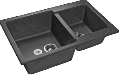 GranFest PRACTIK GF-P-780 K, мойка, мрамор, графит
