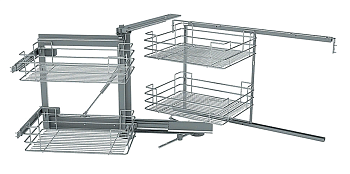 Фото товара: Sige Magic-4 Compact волшебный уголок в нижний шкаф шириной 800 мм, левый