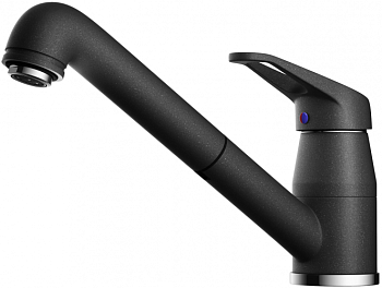 Фото товара: Omoikiri Tateyama-S-BL, смеситель, гранит, черный