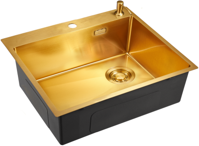 Детальное фото товара: Emar EMB-560(TOP) PVD Golden, мойка, нержавеющая сталь, золото