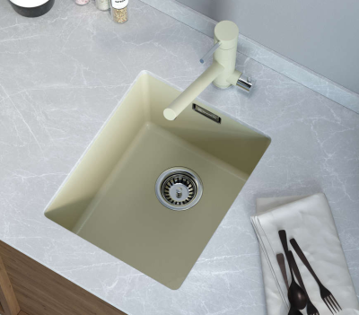 Детальное фото товара: Omoikiri Kata 34-U-BL, мойка, гранит, черный