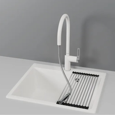 Детальное фото товара: GRANULA 8172 смеситель, гранит, арктик (белый)