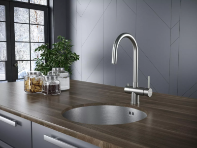 Paulmark HELLER, смеситель, брашированная сталь Детальное фото товара: Paulmark HELLER, смеситель, брашированная сталь