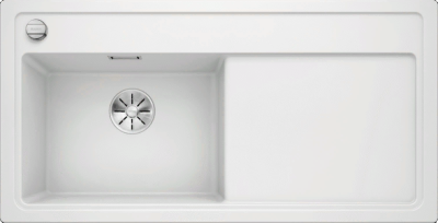 Детальное фото товара: Blanco Zenar XL 6S, мойка, гранит, белый, с клапаном-автоматом, чаша слева